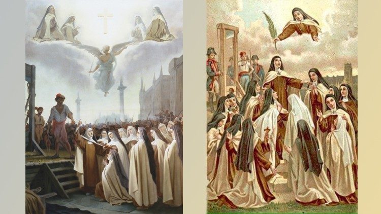 São santas as religiosas carmelitas descalças de Compiègne, guilhotinadas em 1794, em Paris