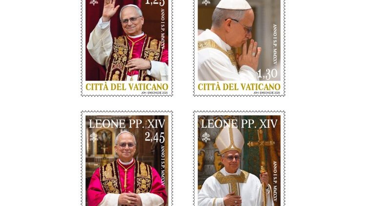 Correios do Vaticano, pronta a primeira série de selos do Papa Leão XIV Correios do Vaticano, pronta a primeira série de selos do Papa Leão XIV