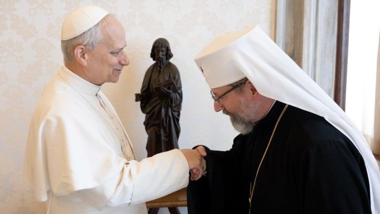 Leão XIV recebe Sviatoslav Schevchuk no Vaticano Leão XIV recebe Sviatoslav Schevchuk no Vaticano