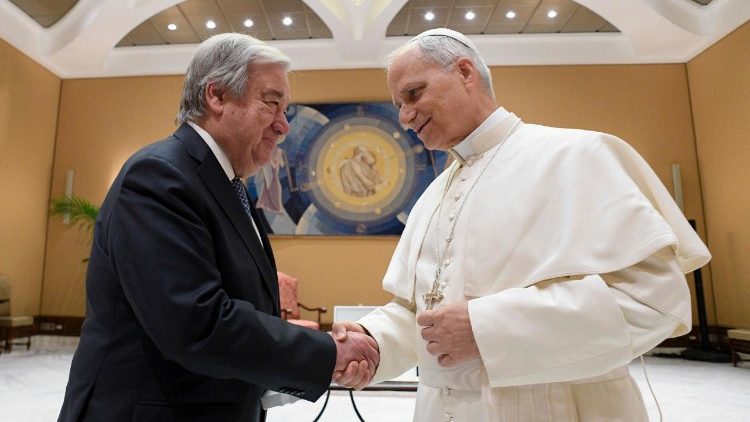 Leão XIV recebe o secretário-geral da ONU, António Guterres Leão XIV recebe o secretário-geral da ONU, António Guterres