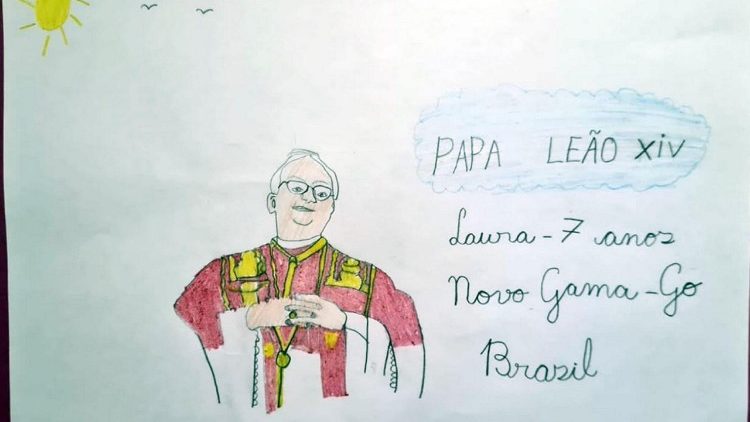 “Parabéns, Papa Leão”: os desenhos das crianças pelo primeiro mês de pontificado