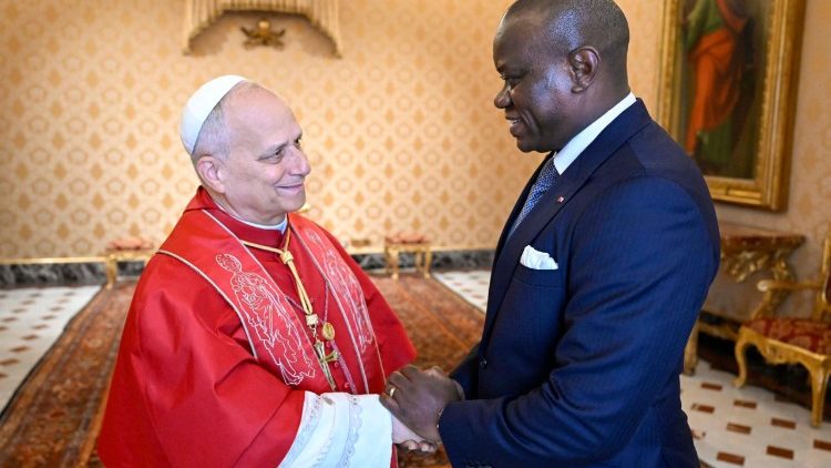 Leão XIV recebe o Presidente do Gabão