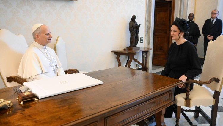 Papa Leão recebe primeira-ministra da Lituânia, Inga Ruginienė